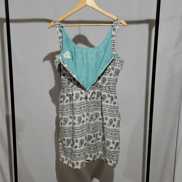 Levi's mini dress sleeveless white flowers boho beach sundress coastal summer - Picture 7 of 16